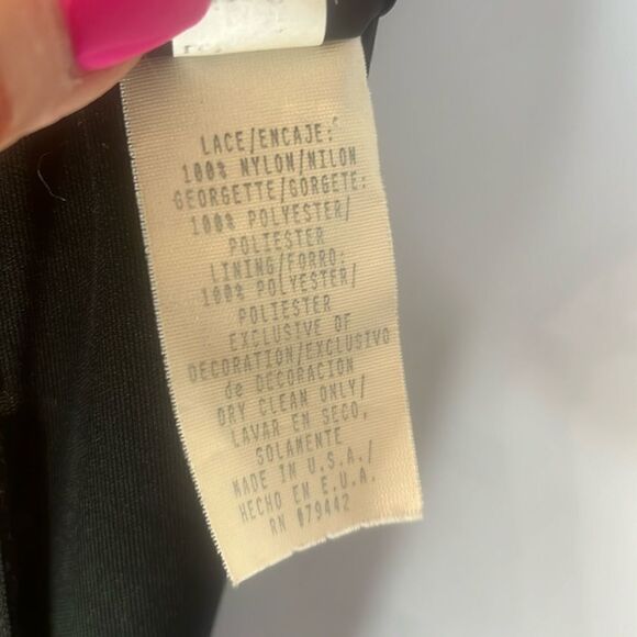 Late Edition Women’s Black Jumpsuit Lace Inset Bodice Sleeveless Wide Leg Sz 8 - Picture 10 of 10